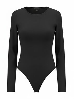 PrettyLittleThing Black Long Sleeve Bodysuit